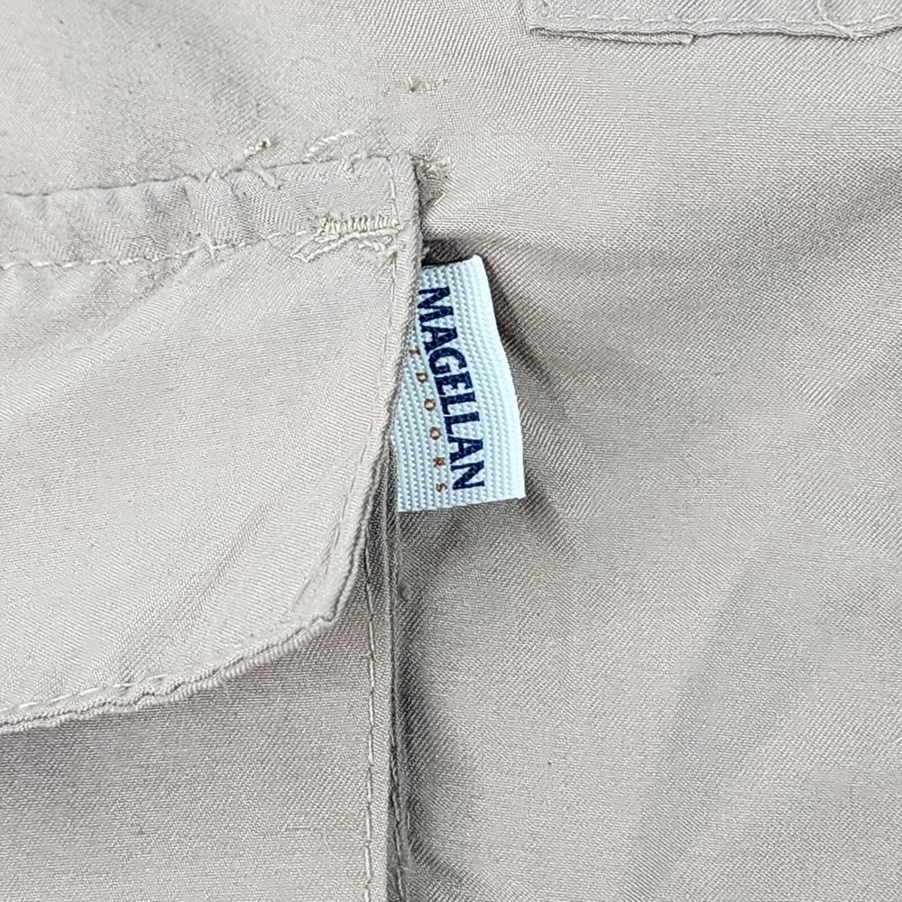 Magellan Outdoors Cargo Shorts Men 38 Tan Fishing Water Repellent 6-Pocket Sport